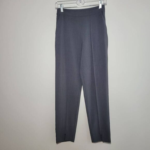 Lulus grey straight leg trousers lightweight office minimalist neutral business - Picture 1 of 13